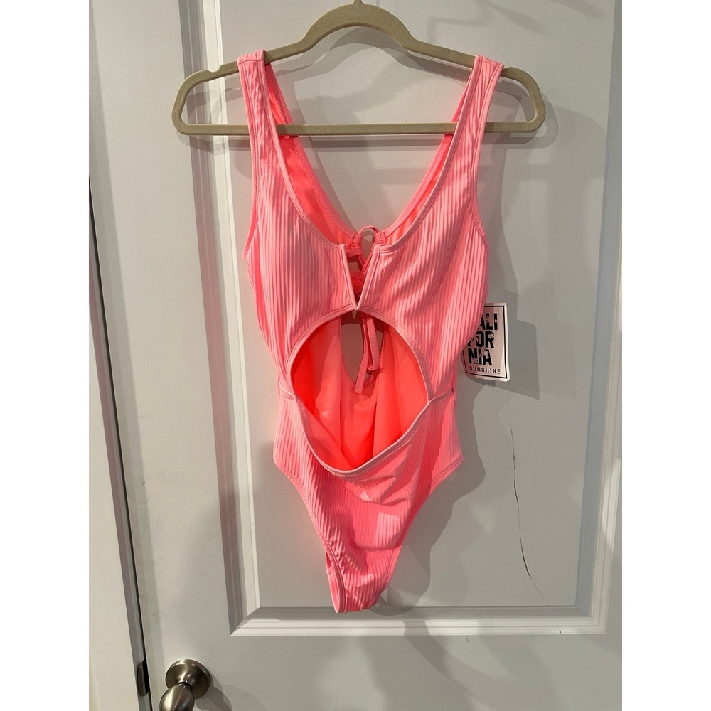 NEW California Sunshine One Piece Swimsuit Tank Size M